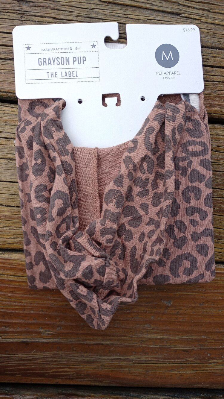 Animal Print Pup Hoodie, Size Medium